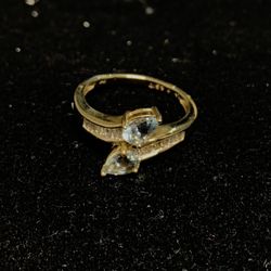 Jared 14k Gold Blue Stone Ring 