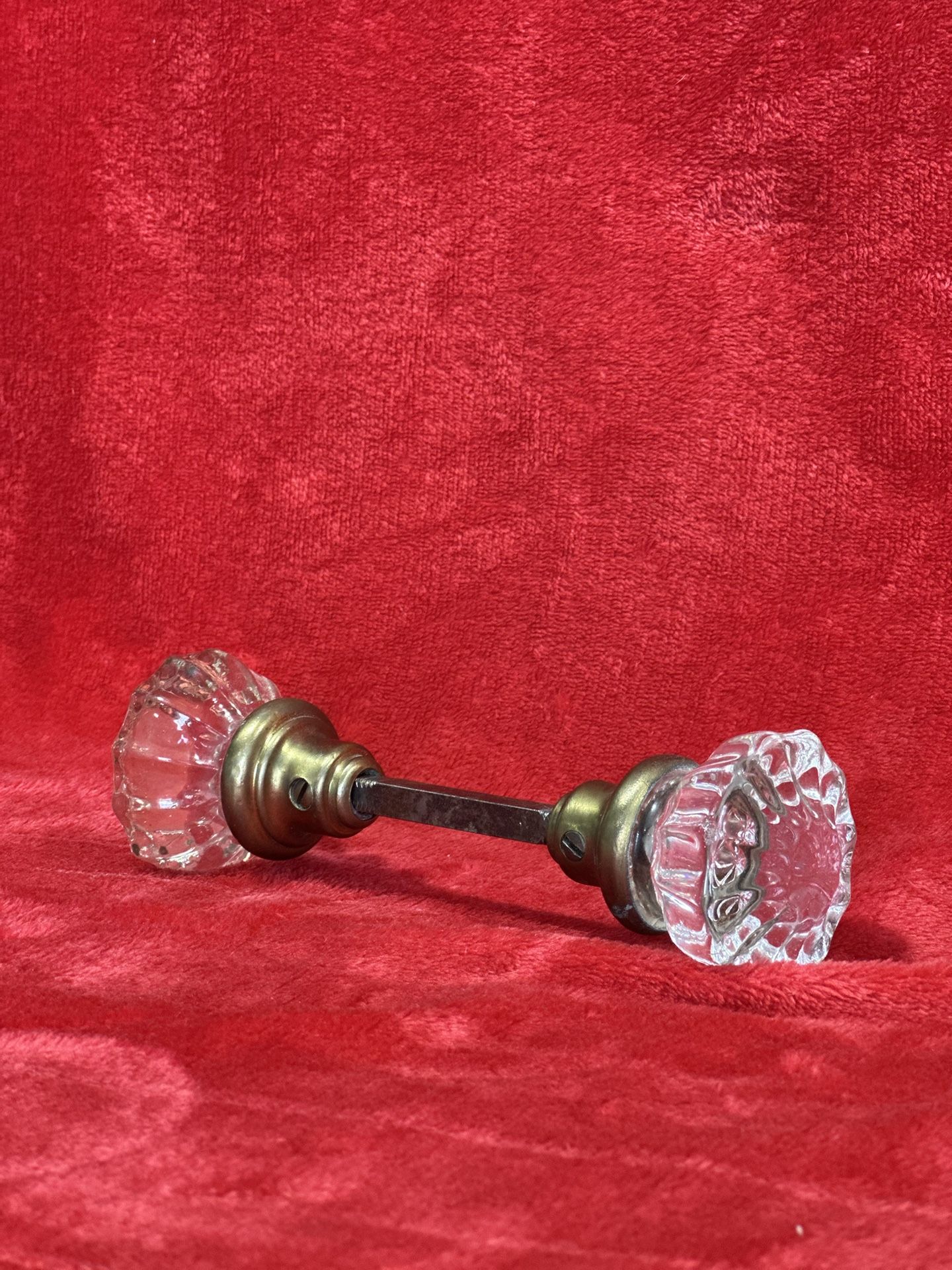 Vintage Crystal Glass Door Knob – Single Antique Piece