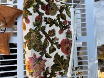 Floral Fabric carpet bag style purse