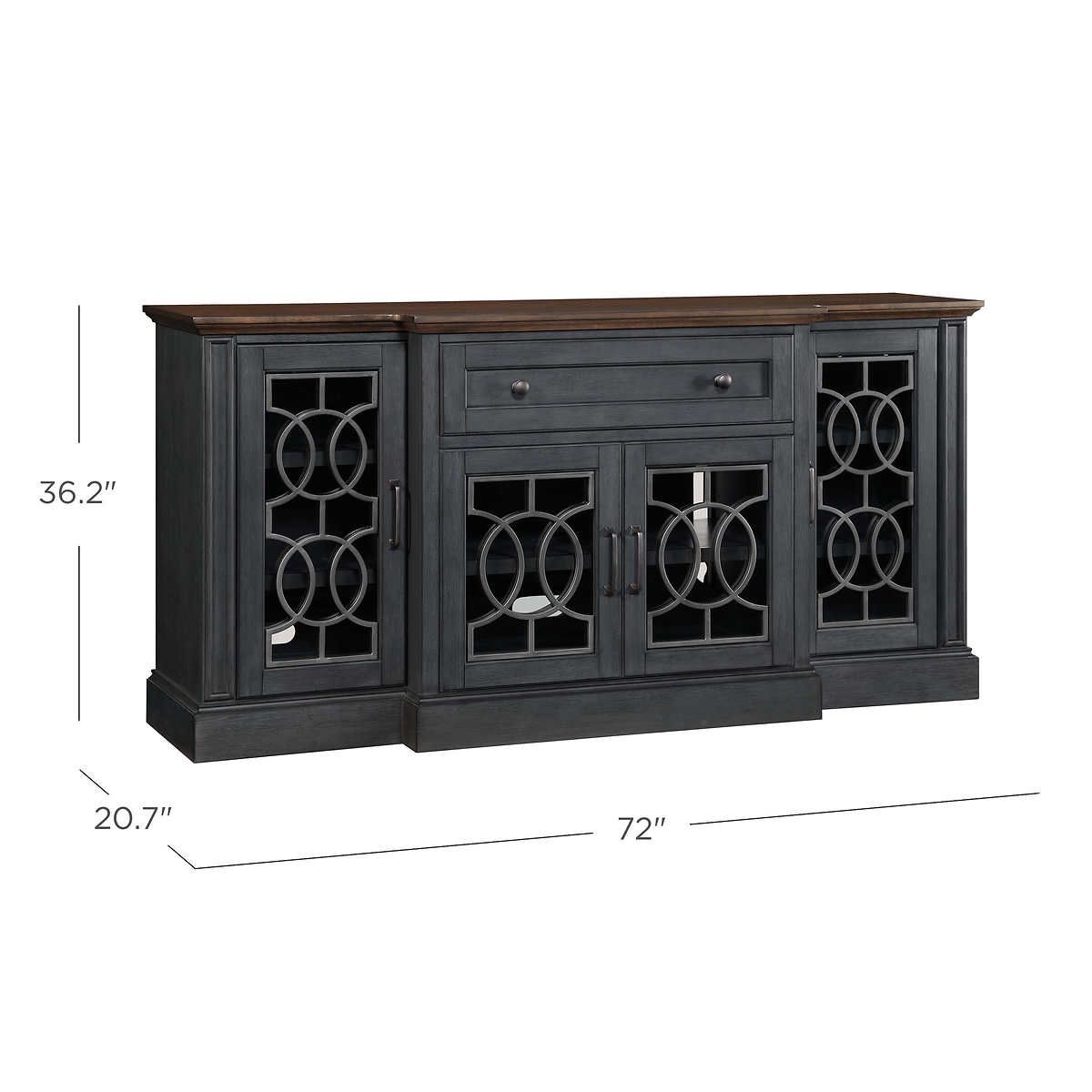 Free Delivery Brand New 72” Juniper Accent Console Buffet Credenza Sideboard Entertainment