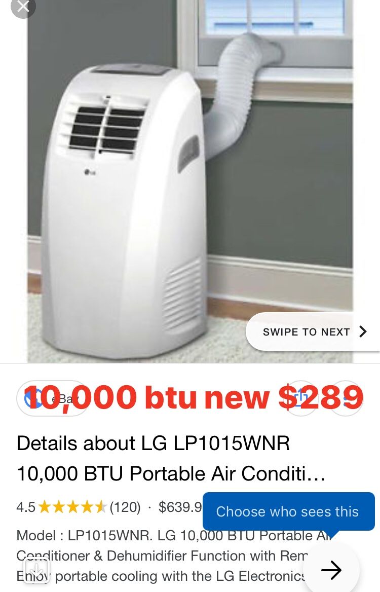 10,000 lg portable air conditioner