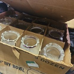 4 3/4" Glass Ivy Bowls, Wedding Centerpieces 
