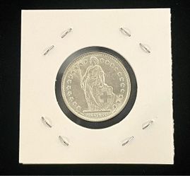 1964 B Switzerland 1 Franc Silver Coin (Helvetia Standing Liberty)