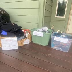 Variety Of Items For Sale - 3 x Bins = $5, $10 & $20.