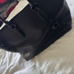 Black Pebble Leather Purse 