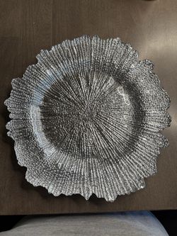 Silver Glass Chargers plates