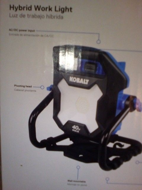 (2) 40v Kobalt Hybrid Work Lights