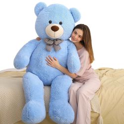 MaoGoLan Giant Teddy Bear – 5 Feet Tall (Blue)