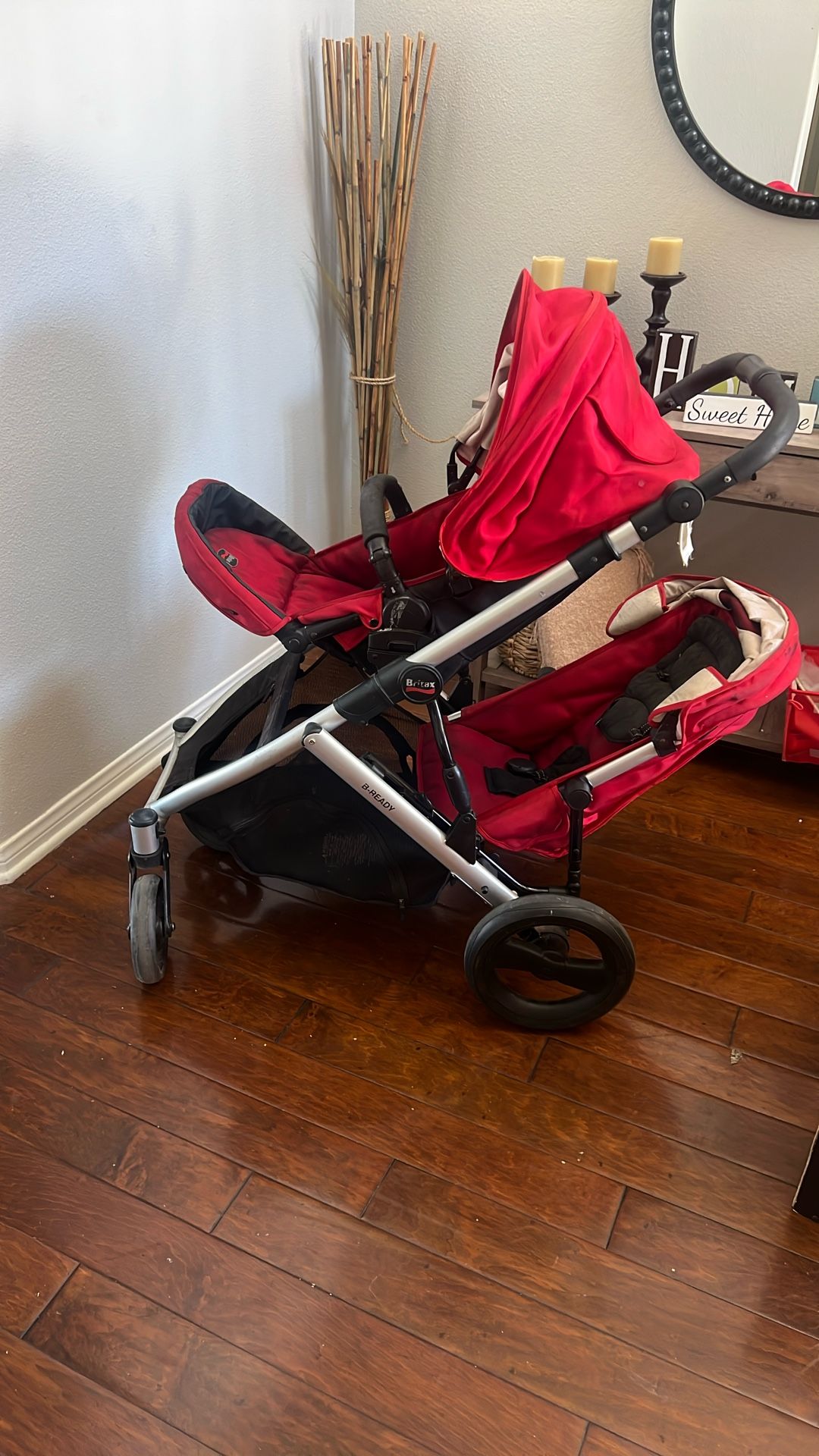 Britax Double Stroller and Car Seat