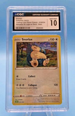 Snorlax 016/034 Trading Card Game Classic Holo CGC 10