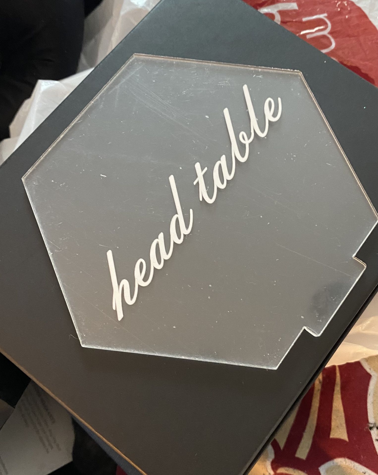 Free - Table Number, Clear 1-20