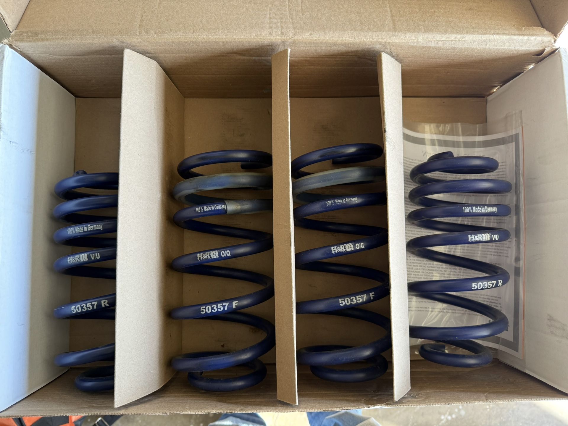 H&R Lowering Springs #50357 - Audi A4