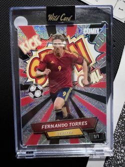 Fernando Torres Wild Card Comix 1/1 Soccer Card