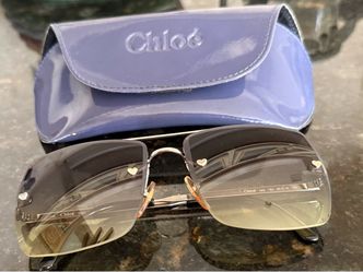 Vintage Chloé 45S 783 Rimless Gradient Sunglasses with Original Case