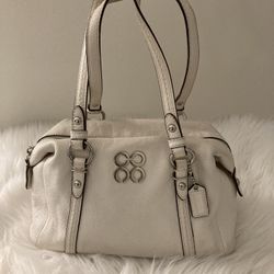 COACH “Julia” Small Ivory Satchel