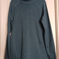 Duluth Trading Womens XXL  Scenic View Lightweight Fleece Tunic Top Teal Pocket