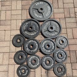 220lbs Olympic Weight Plates (READ DESCRIPTION)