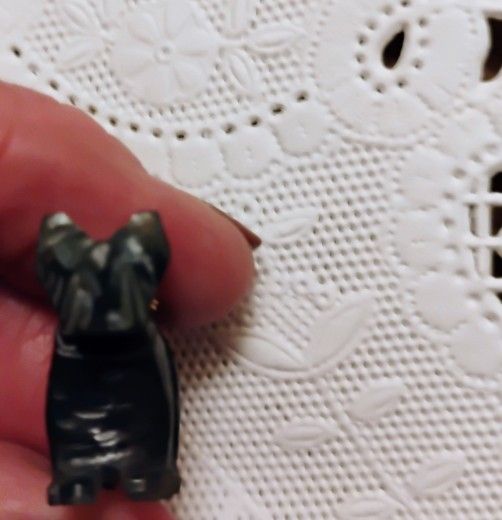 Vintage Black Scottie Dog Pendant