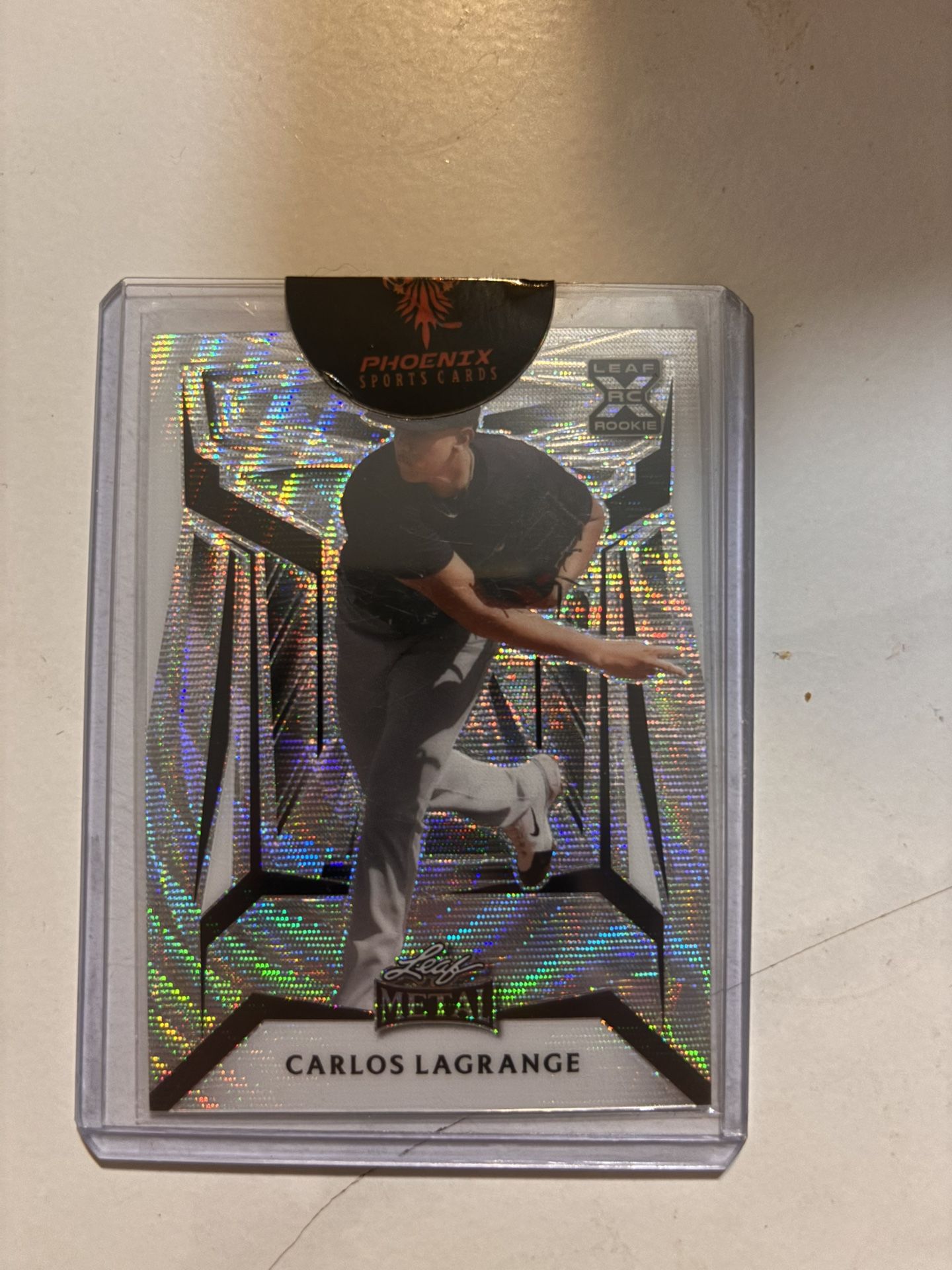2023 Leaf Metal #B-52 Carlos Lagrange Silver Prismatic #/10