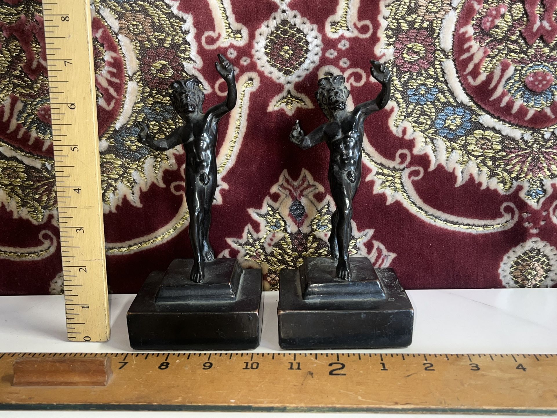 Antique Book Ends Heavy Bronze