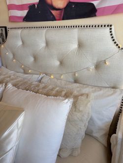 Queen bed frame with mattress (optional)