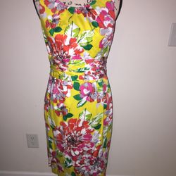Form Fitting Floral Dress