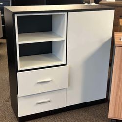 [New in Box] 31.5 inch Sideboard Buffet Cabinet Sideboard Storage Cupboard Coffee Bar Station with 2 Drawers and Storage Shelves, Black and White