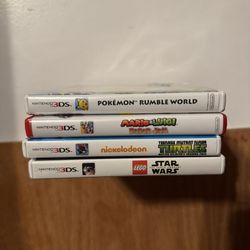 Nintendo 3ds games Pokémon mario ninja turtles Lego Star Wars