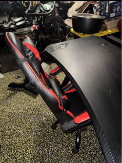 Gaming desk and gaming chair