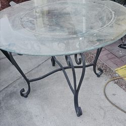 Beautiful coffee table metal and glass top