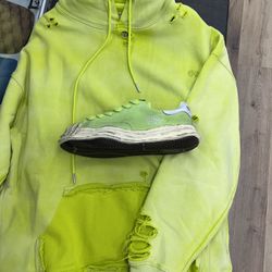 Maison Mihara Green Shoes Hoodie 