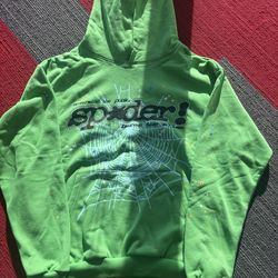 Green spider hoodie