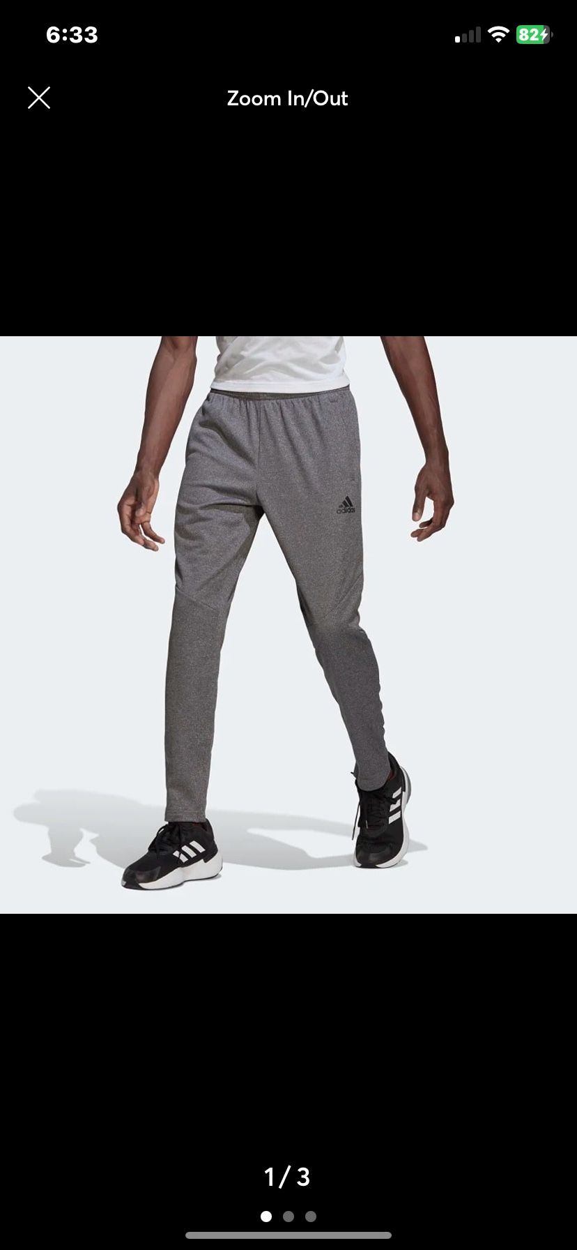 Adidas Game Go Tapered Pants Grey HK9829 Men’s LARGE – NEW