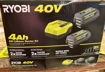 Ryobi 40v 2 Batteries 1 Charger