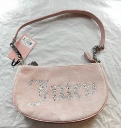 Juicy Couture Pink Velour Mini Shoulder Bag