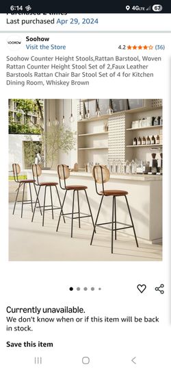 Soohow Counter Height Stools Set of 2