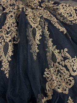 Blue/Gold XS Quinceanera / Debut Dress