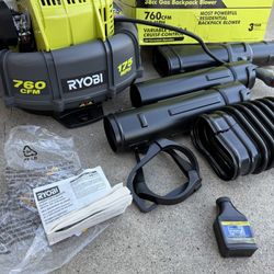 RYOBI 175 MPH 760 CFM 38cc Gas Backpack Leaf Blower  