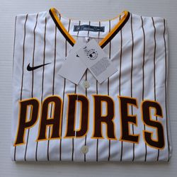 Size XL San Diego Padres Nike Men's White Pinstripe Home Team Jersey