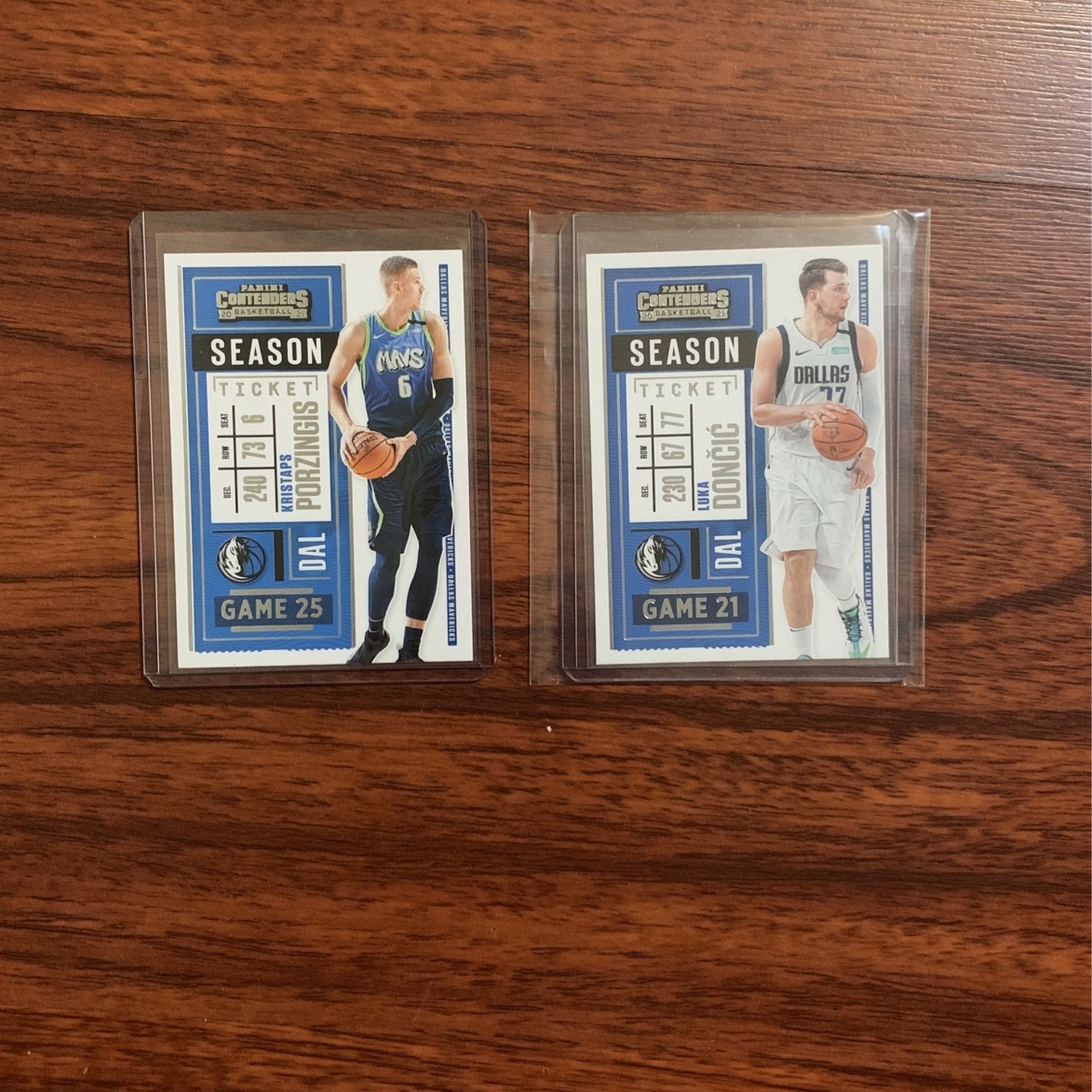 Luka And Porzingis Season Ticket Cards