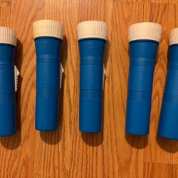 5 Blue Flashlights 