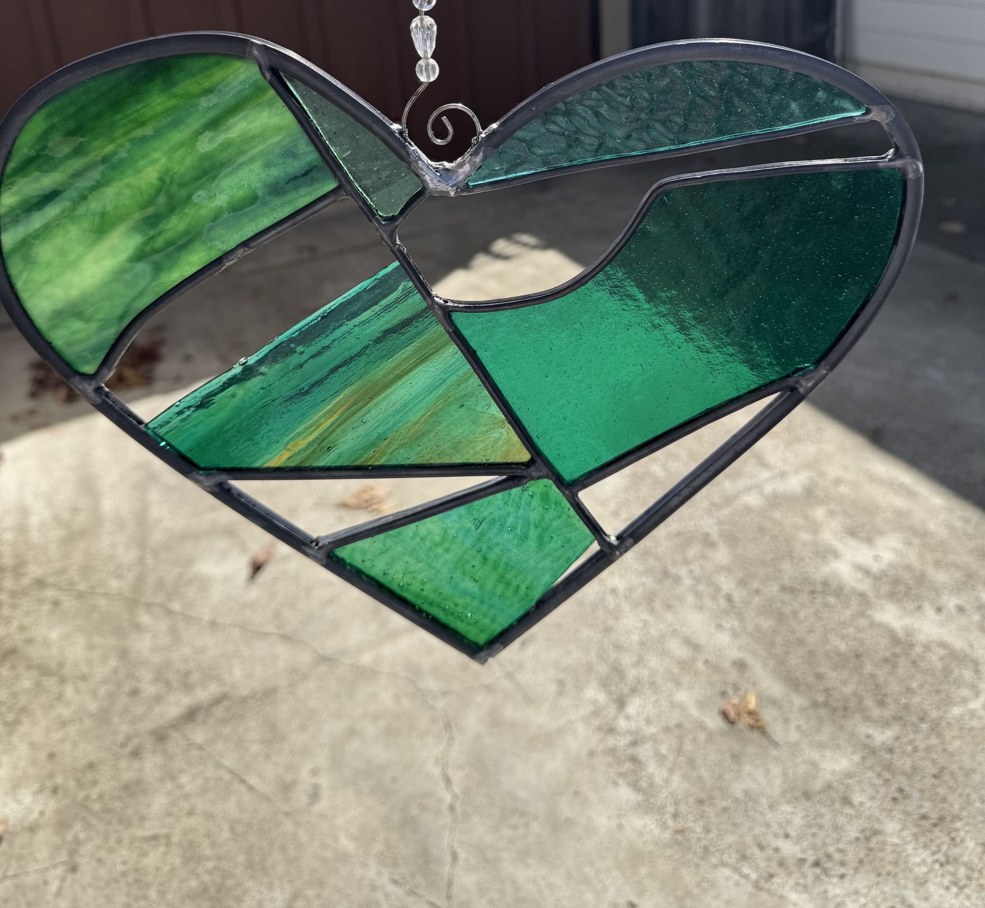 Stained glass heart - hand made