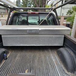 Truck Bed Tool Box, Heavy Duty Aluminum Truck Storage Organizer for Pickup Truck Bed