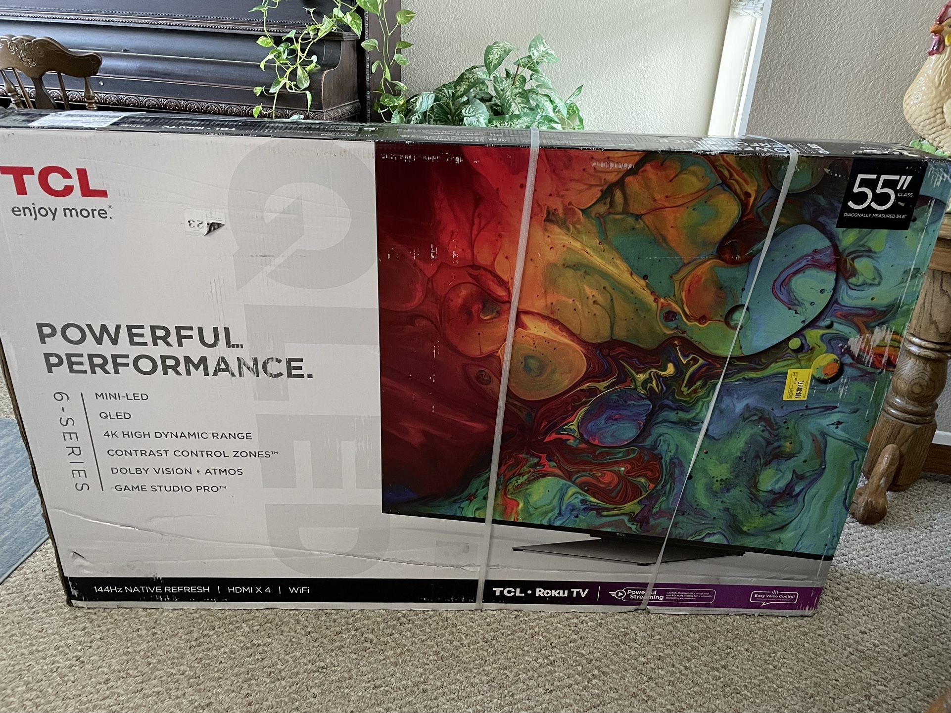 *New* TCL 55” Class 6 4k Roku TV 55R655