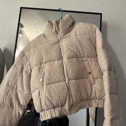 Women’s Beige Puffer Jacket 