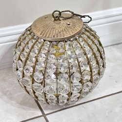 Antique Austrian Faceted Crystal Chandelier