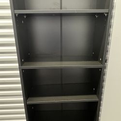 Used Black Bookshelf With 5 Shelves 