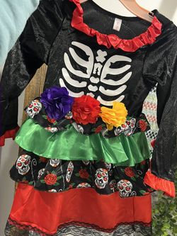 Day Of Dead Costume Girls Toddler