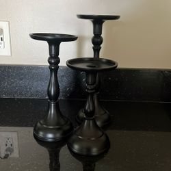 Black Candle Holders 