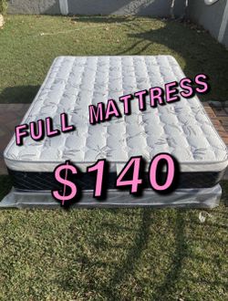 BRAND NEW PILLOW TOP MATTRESSES ✅ COLCHONES NUEVOS PILLOW TOP 💯‼️   QUEEN SIZE $150 ❌ $210 With Box Spring   FULL SIZE $140 ❌ $200 With Box Spring💥 